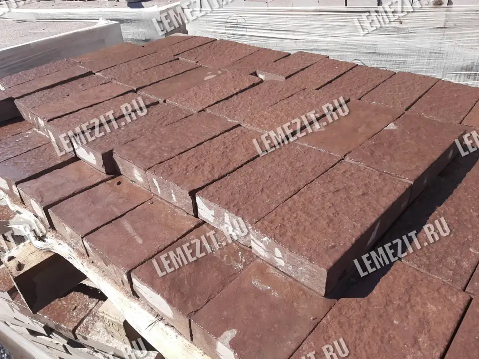 брусчатка пиленая из лемезита 10х20 см для мощения 